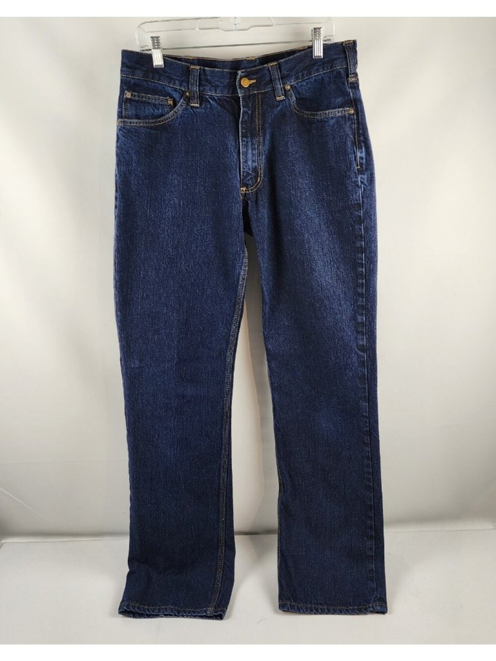 Carhartt Jeans Mens 34x35 Loose Original Fit Work Denim Dark Wash